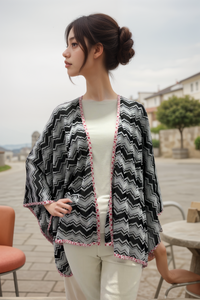 Poncho en tricot Missoni Zig Zag