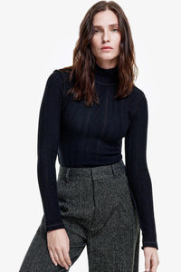 Smythe Pointelle Knit Turtleneck