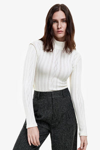 Smythe Pointelle Knit Turtleneck