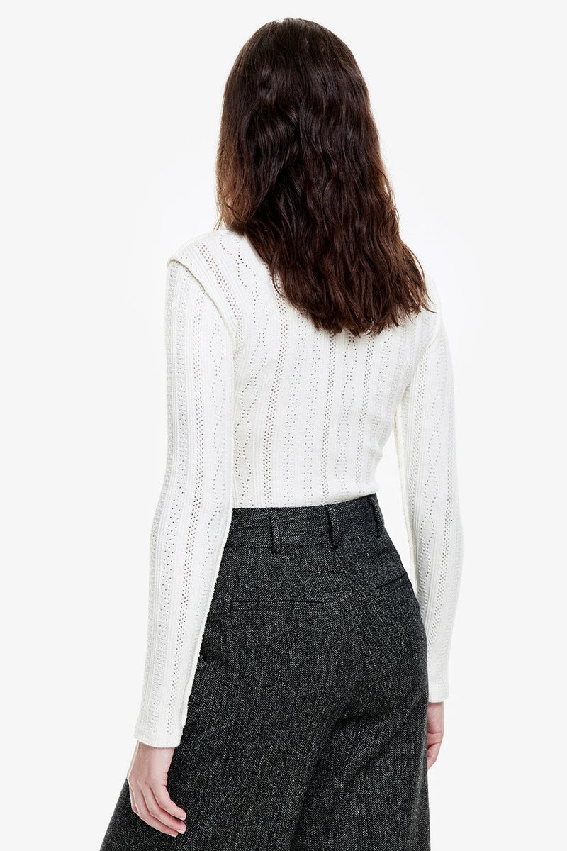 Smythe Pointelle Knit Turtleneck