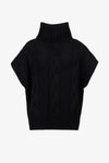 Col roulé sans manches en maille torsadée Smythe