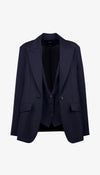 Smythe Oversized Layered Blazer With Detachable Vest