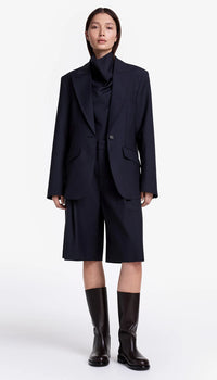 Smythe Oversized Layered Blazer With Detachable Vest