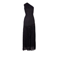 Smythe Single Shoulder Maxi Dress Black/Gold