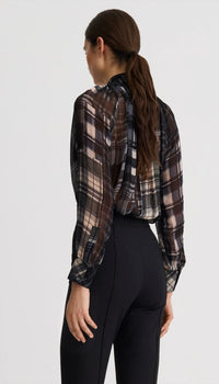 Smythe Kitten Blouse Diaphonous Plaid