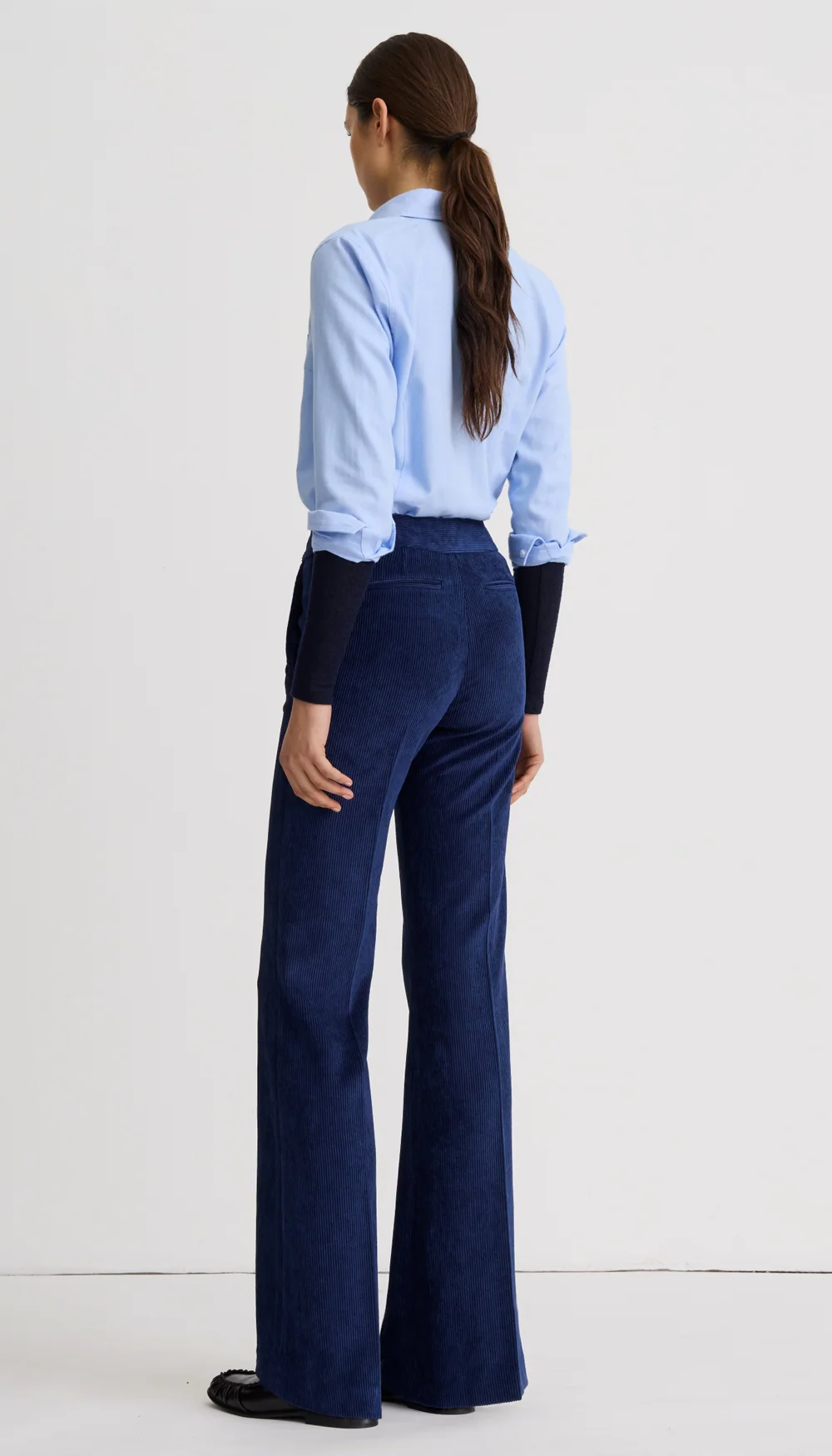Smythe Wide Leg Trouser Blue