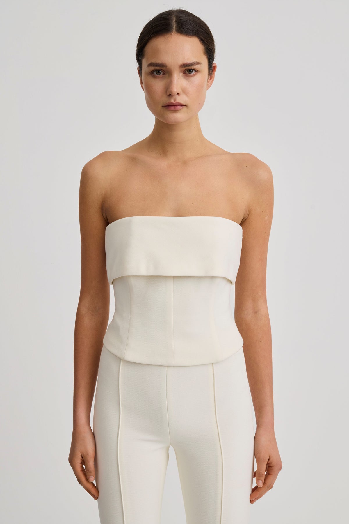 Smythe Overlay Bustier Winter White