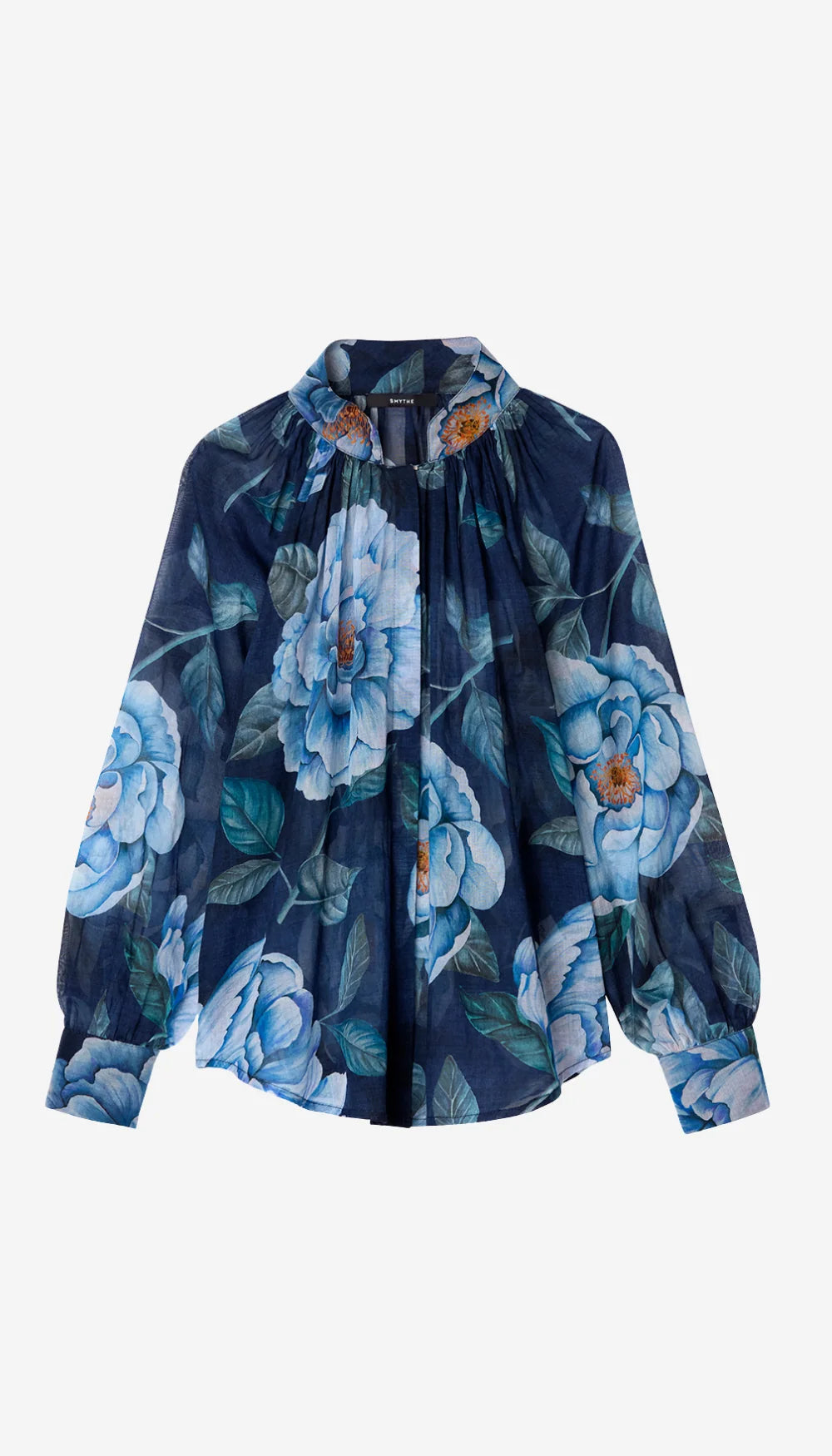 Smythe Gathered Blouse Blue
