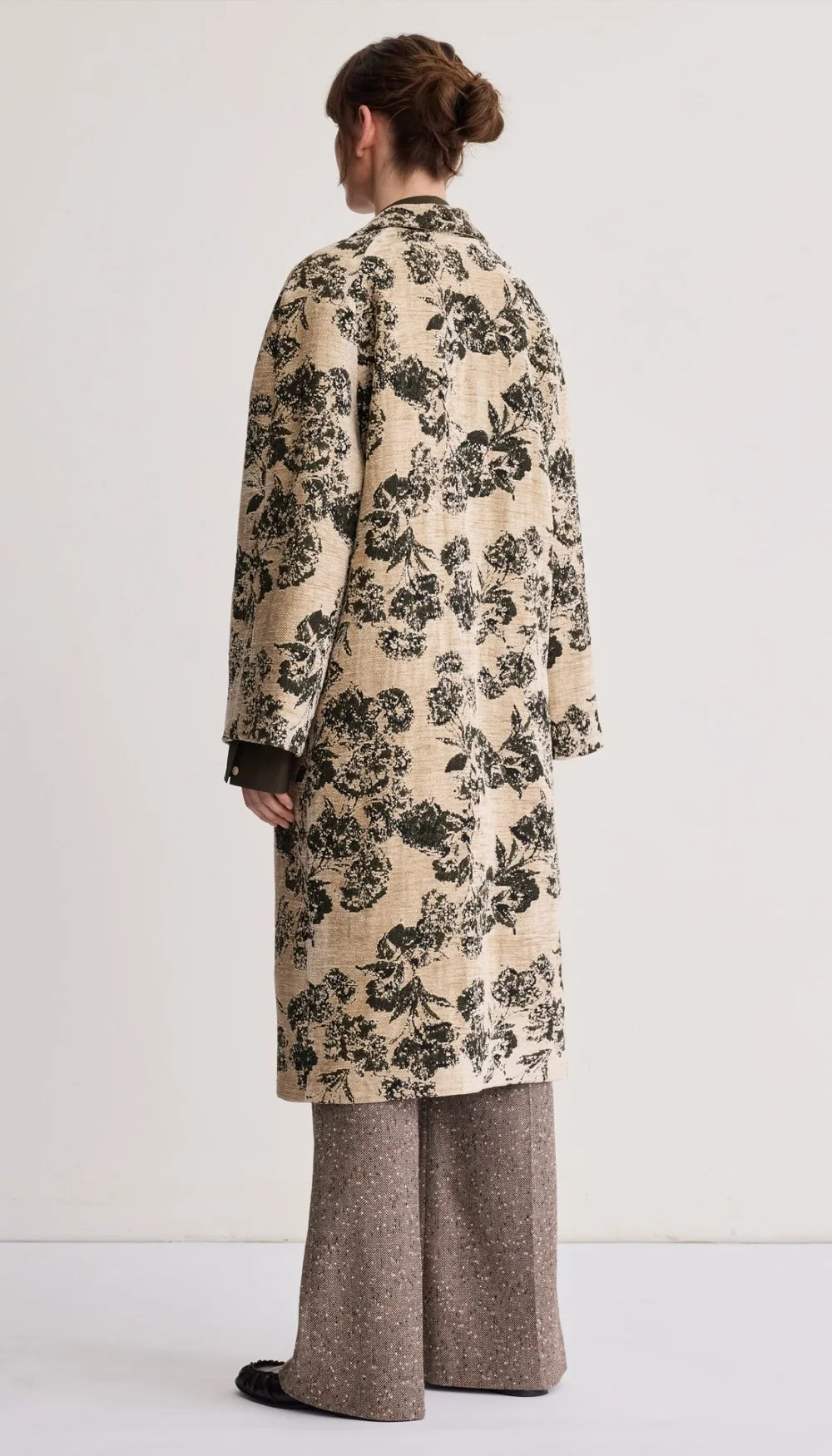 Smythe Raglan Coat Olive Leopard