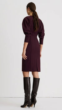 Smythe V-Neck Dolman Dress Plum