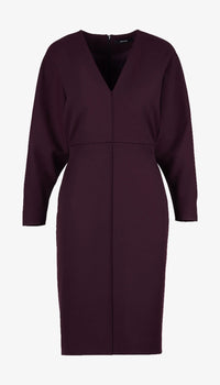 Smythe V-Neck Dolman Dress Plum