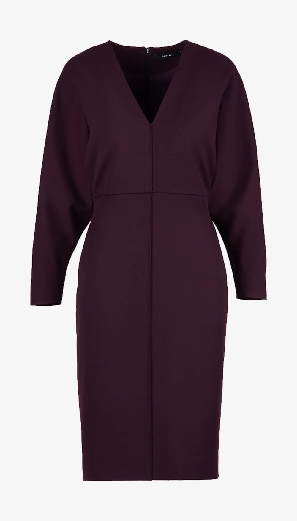 Smythe V-Neck Dolman Dress Plum