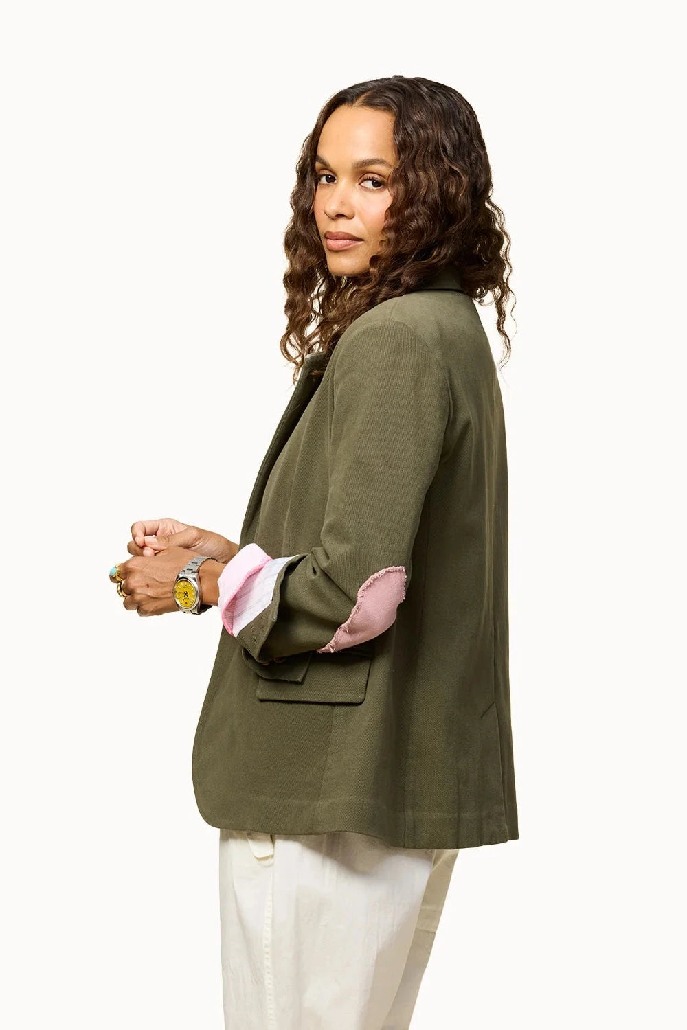 Kerri Rosenthal Workday Love Blazer - Army Green
