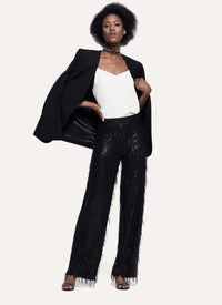Cambio Alice Sequin Feather Pants