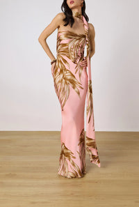 Maxi Robe Bustier Rococo Sand Rose