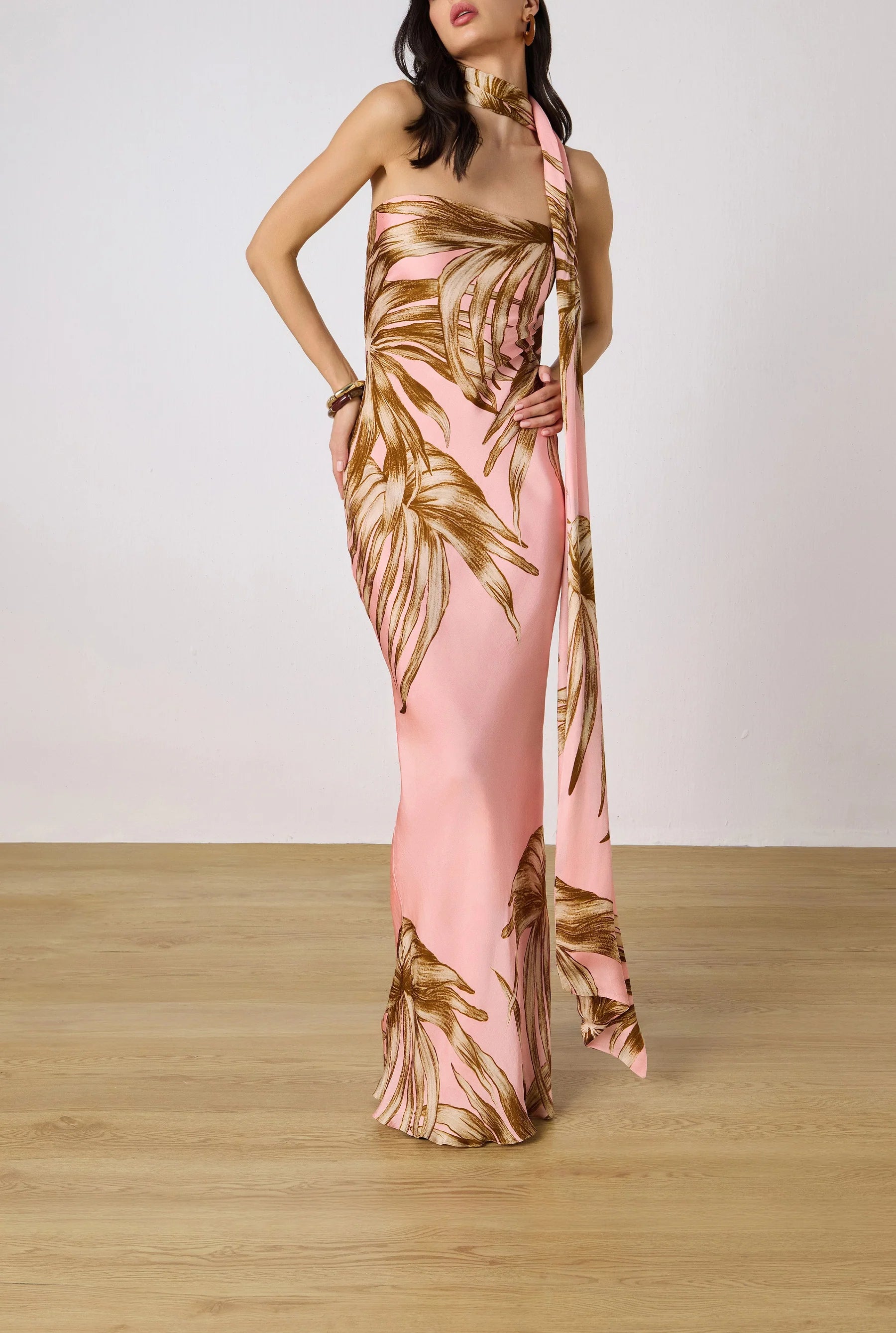 Maxi Robe Bustier Rococo Sand Rose