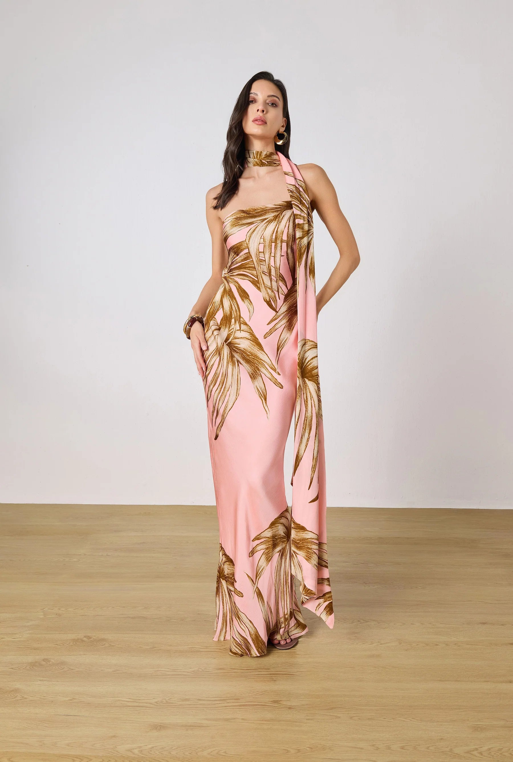 Maxi Robe Bustier Rococo Sand Rose