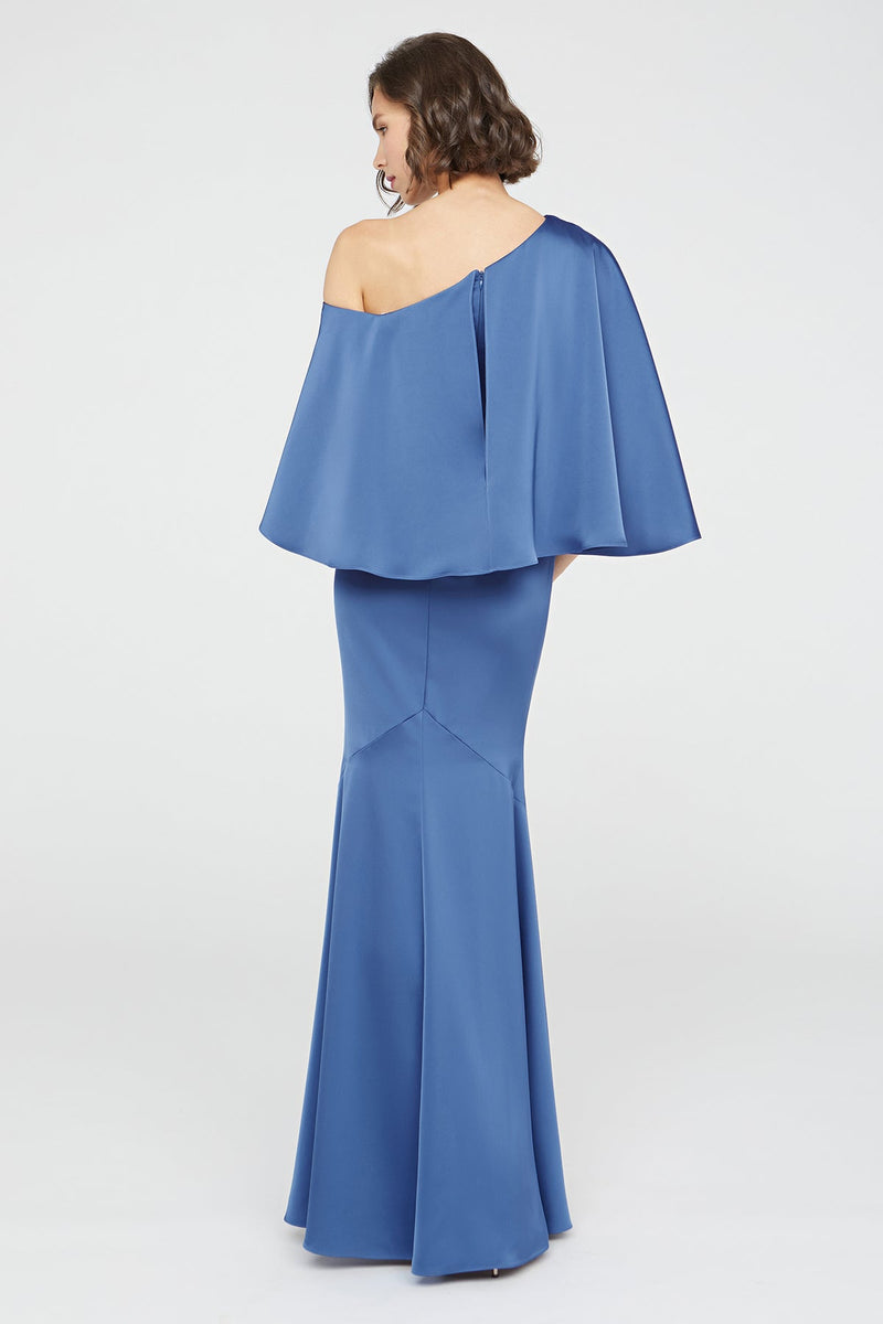 Theia Kia Cape Fit and Flare Gown