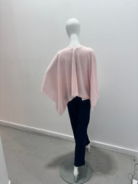 Repeat Organic Cashmere Knitted Poncho Feather
