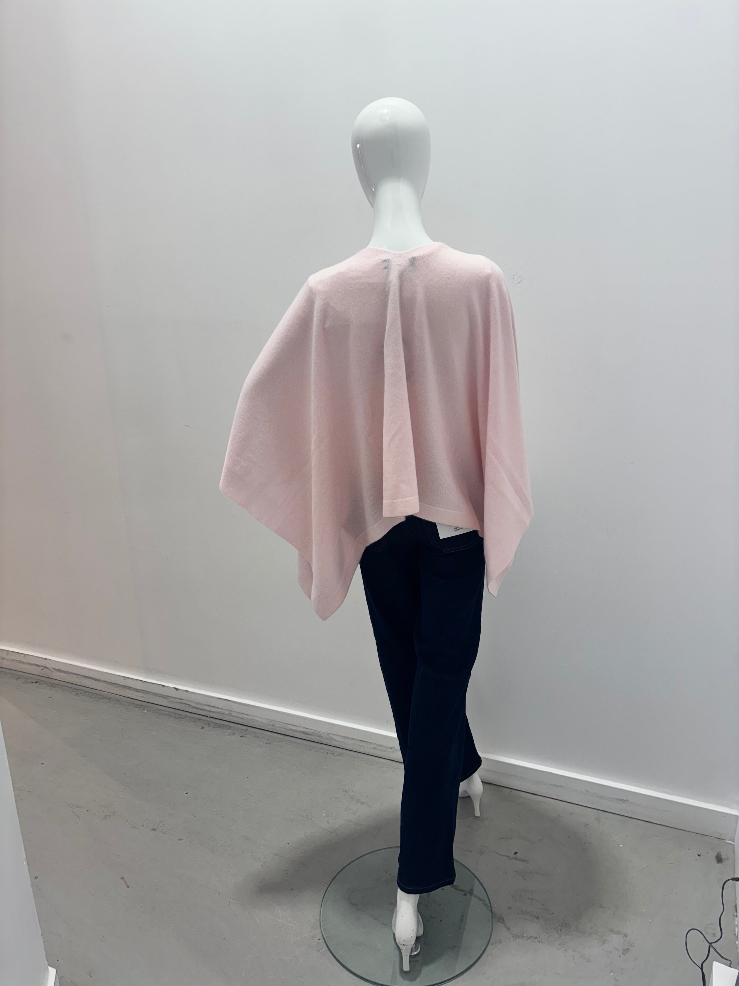 Repeat Organic Cashmere Knitted Poncho Feather