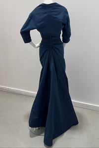 Catherine Regehr Draped 3/4 Sleeve Shrug Borelo Navy/Black