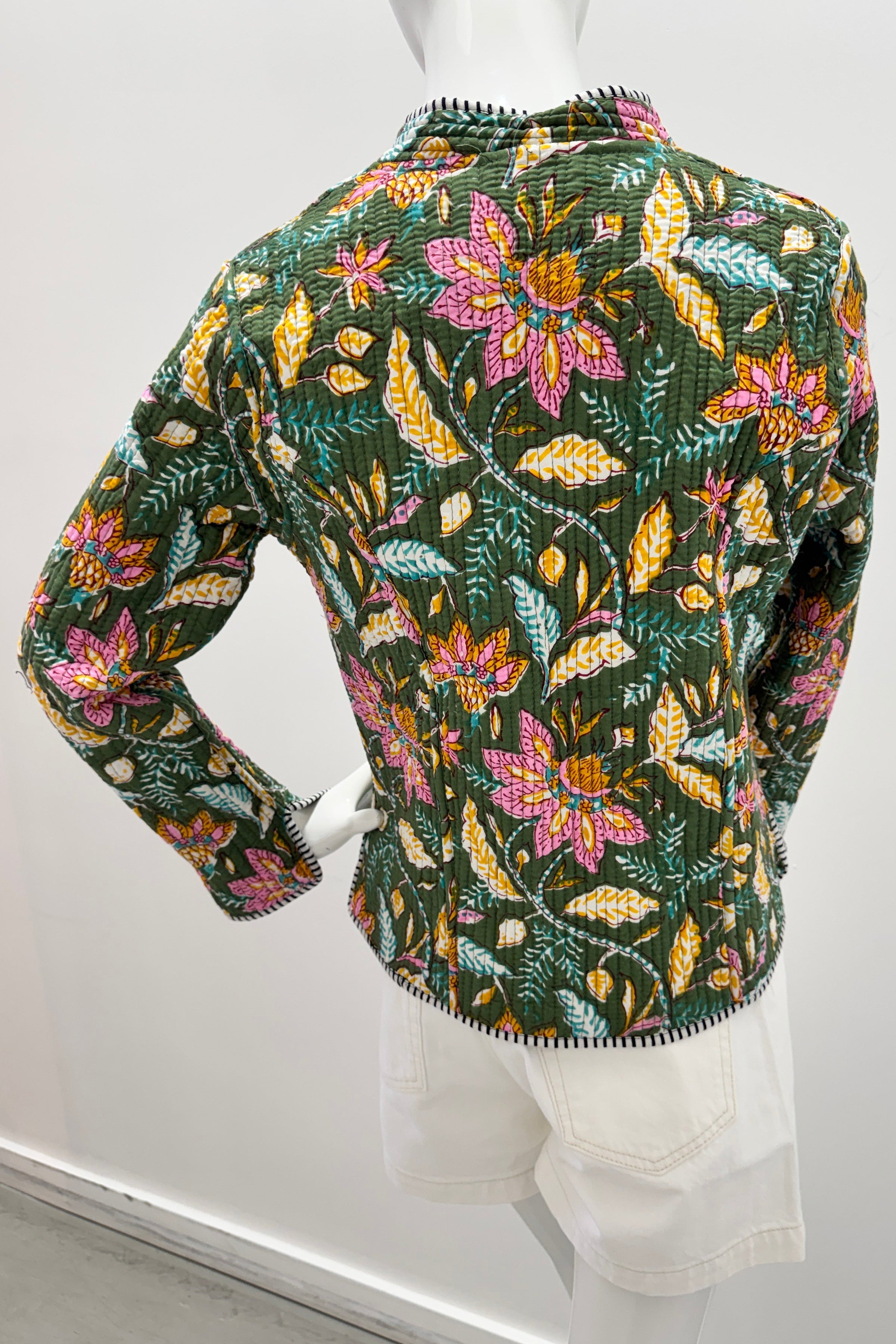 Veste matelassée réversible en coton