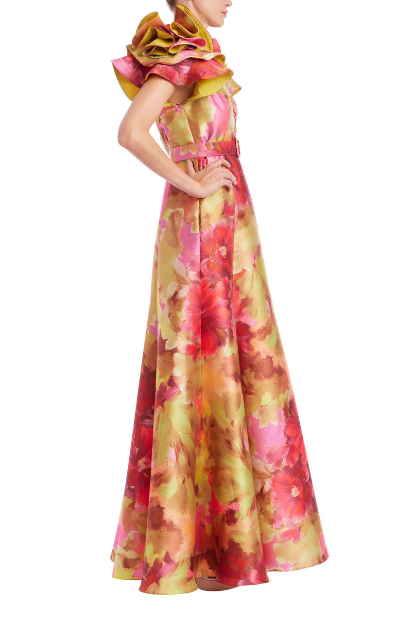 Badgley Mischka  Flutter Sleeve Pink