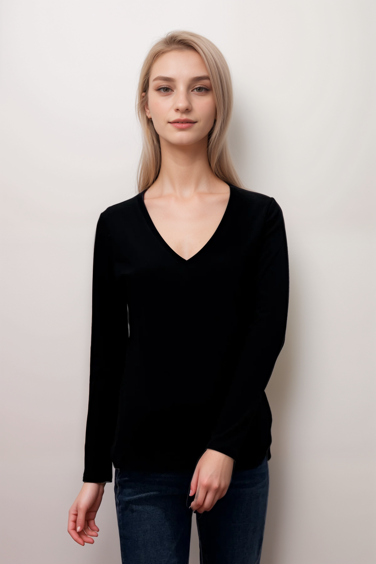 Majestic Filatures Deluxe Organic Cotton V-neck Top