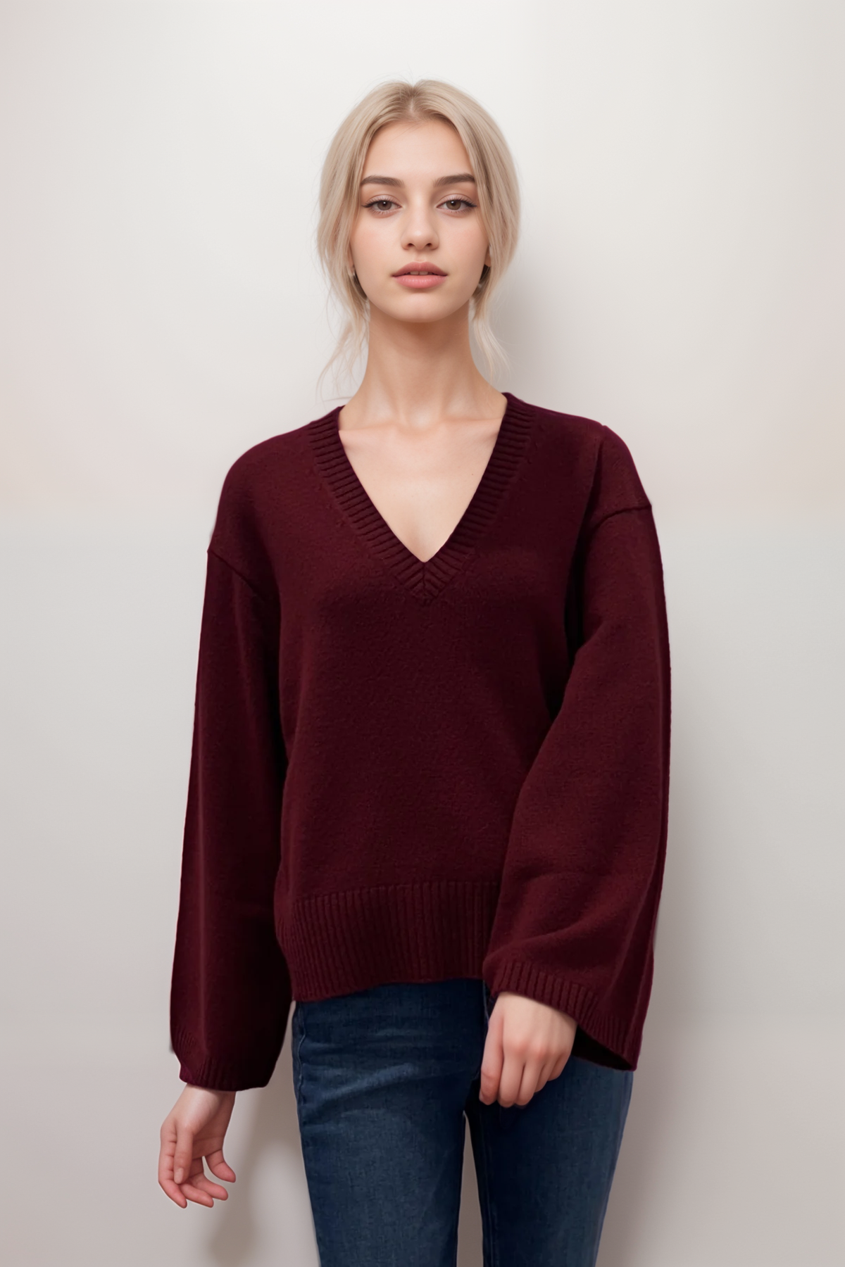 Majestic Filatures Mérinos Semi Détendu Col V