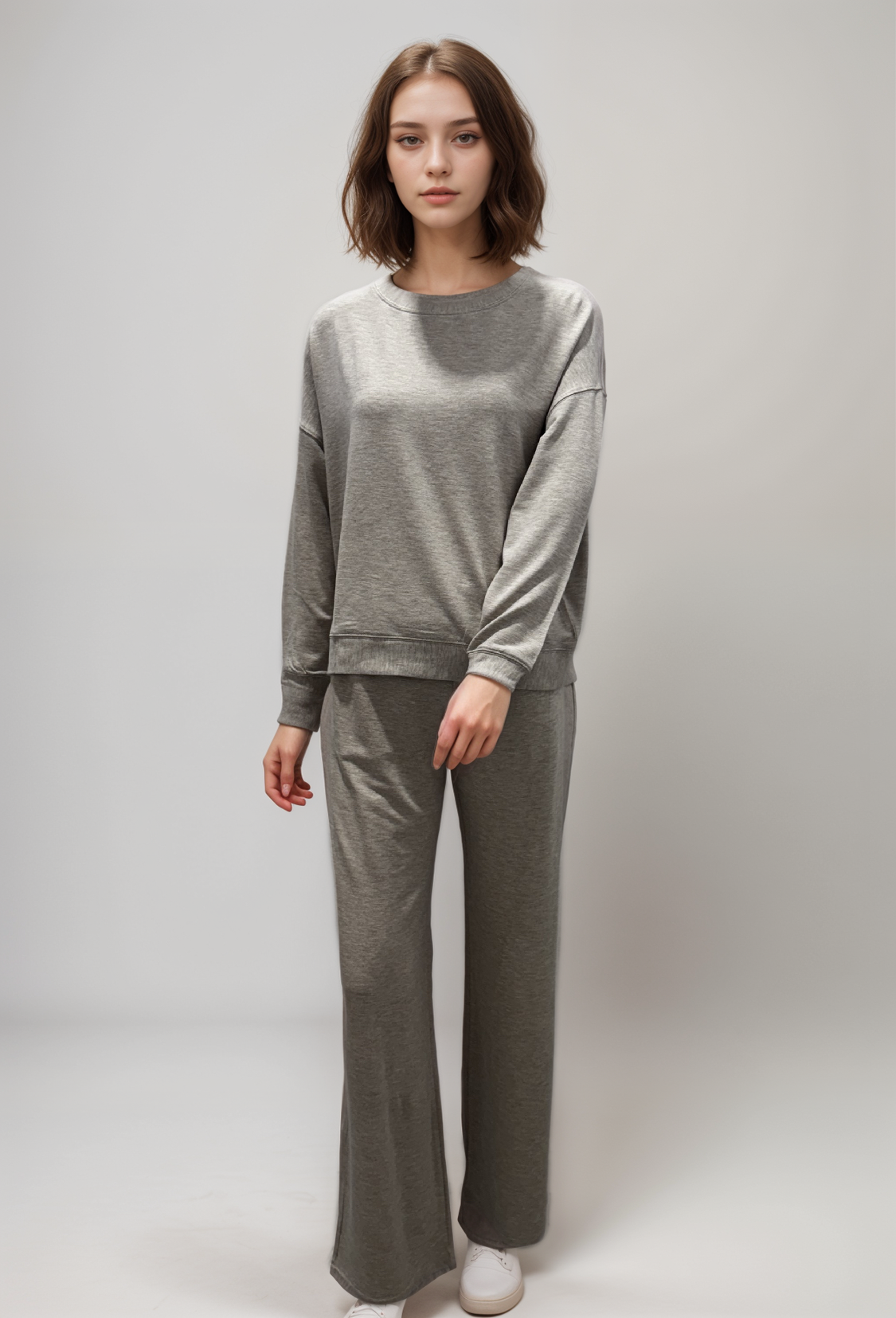 Majestic Filatures French Terry Wide Leg Pant Ecru