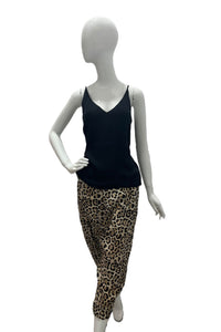 Pam & Gela - Pantalon cigarette taille basse léopard