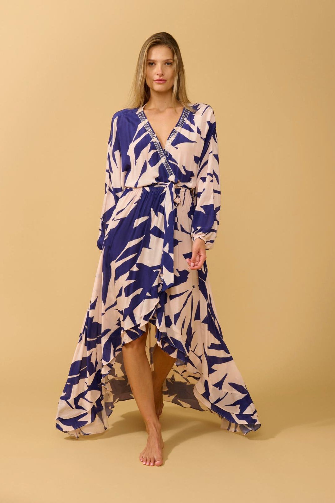 Taj By Sabrina Crippa Faraji Dress - Abstract Palm