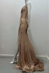 Jessica Angel Form Fitting Sequin Gown