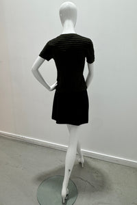 Frame The Smocked Short-Sleeve Sweater Rich Military