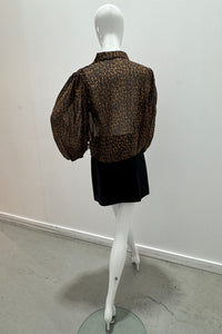 Frame The Silk Prairie Shirt Light Leopard Multi