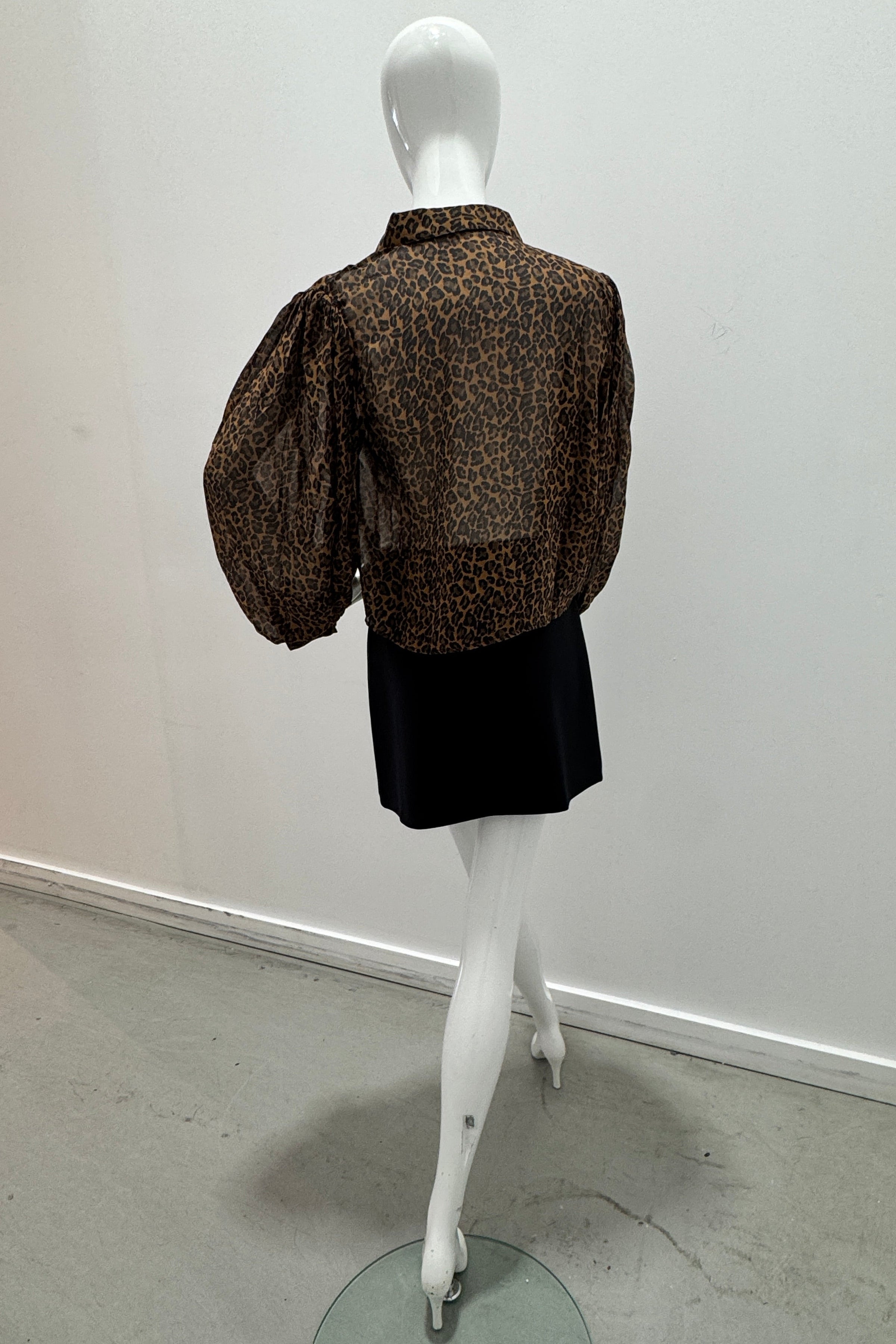 Frame The Silk Prairie Shirt Light Leopard Multi