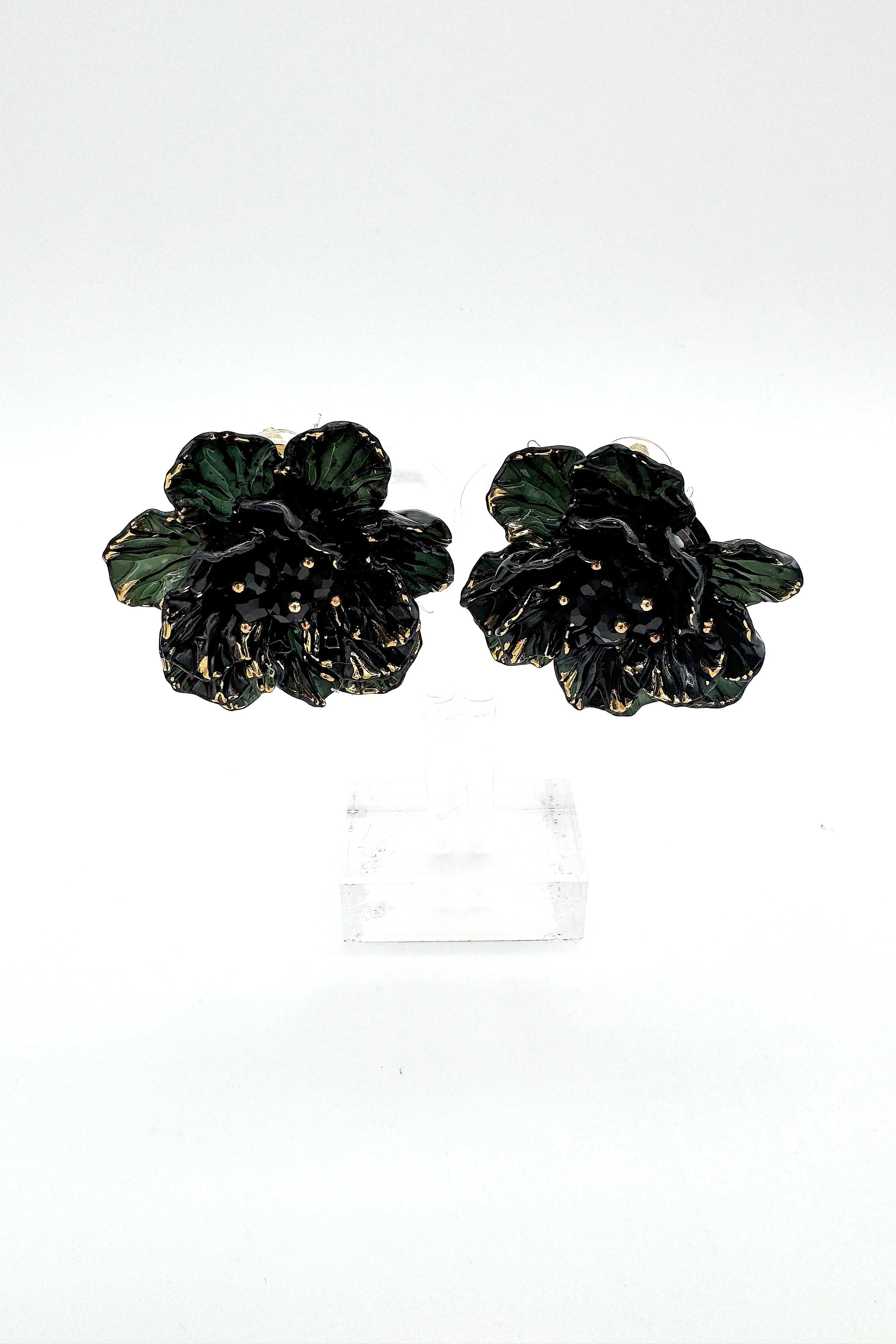 Boucles d'oreilles florales Ombre