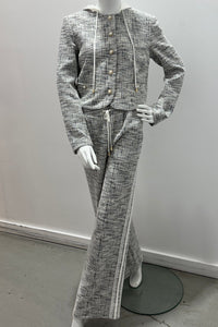Twinset Tweed Pant Off-White/Black