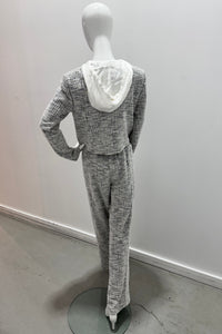 Twinset Tweed Pant Off-White/Black