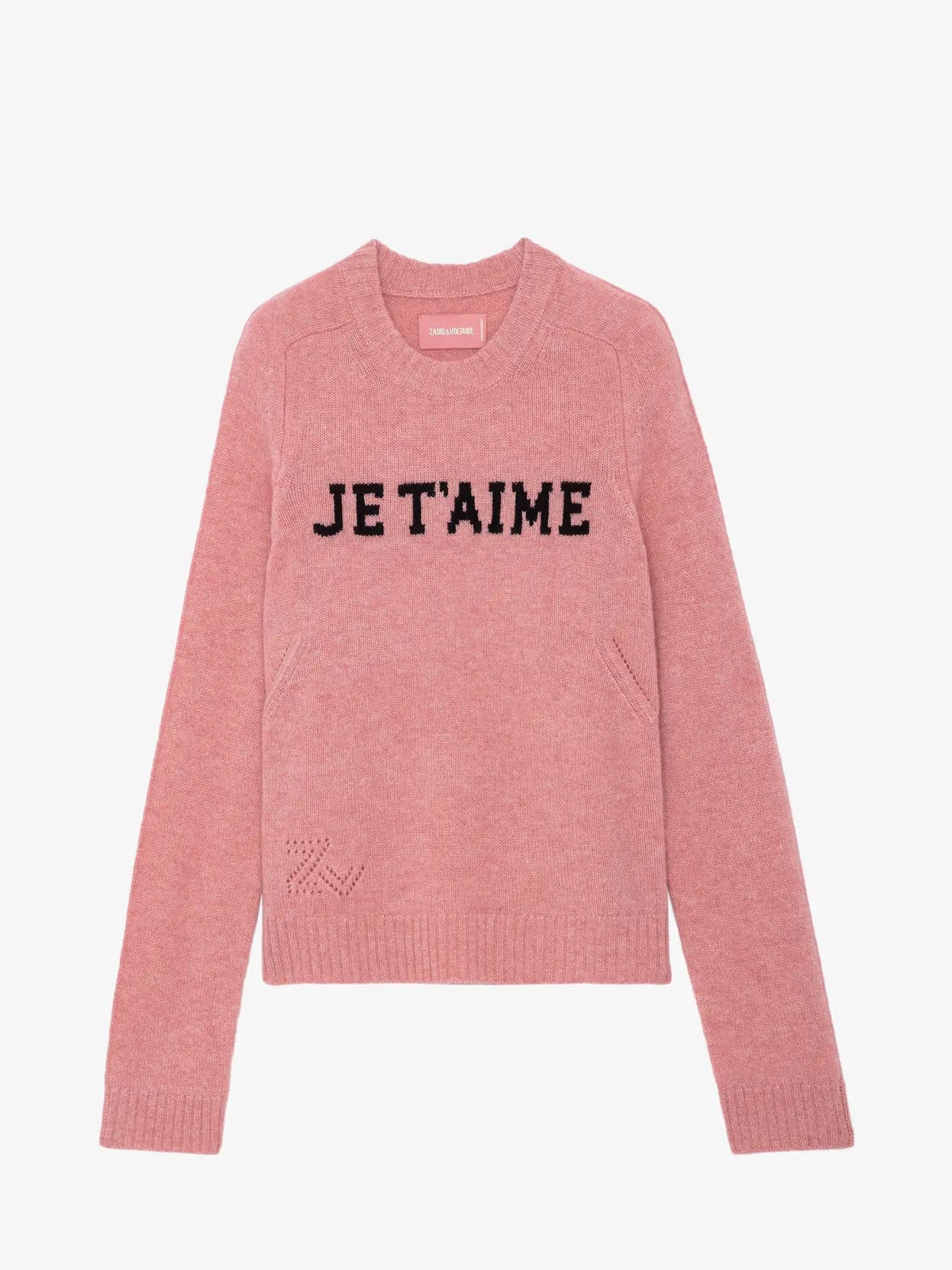 Zadig and Voltaire Love Sweater Pink Small online Hole S