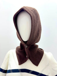 Repeat Merinowool Knitted Cap - Chocolate