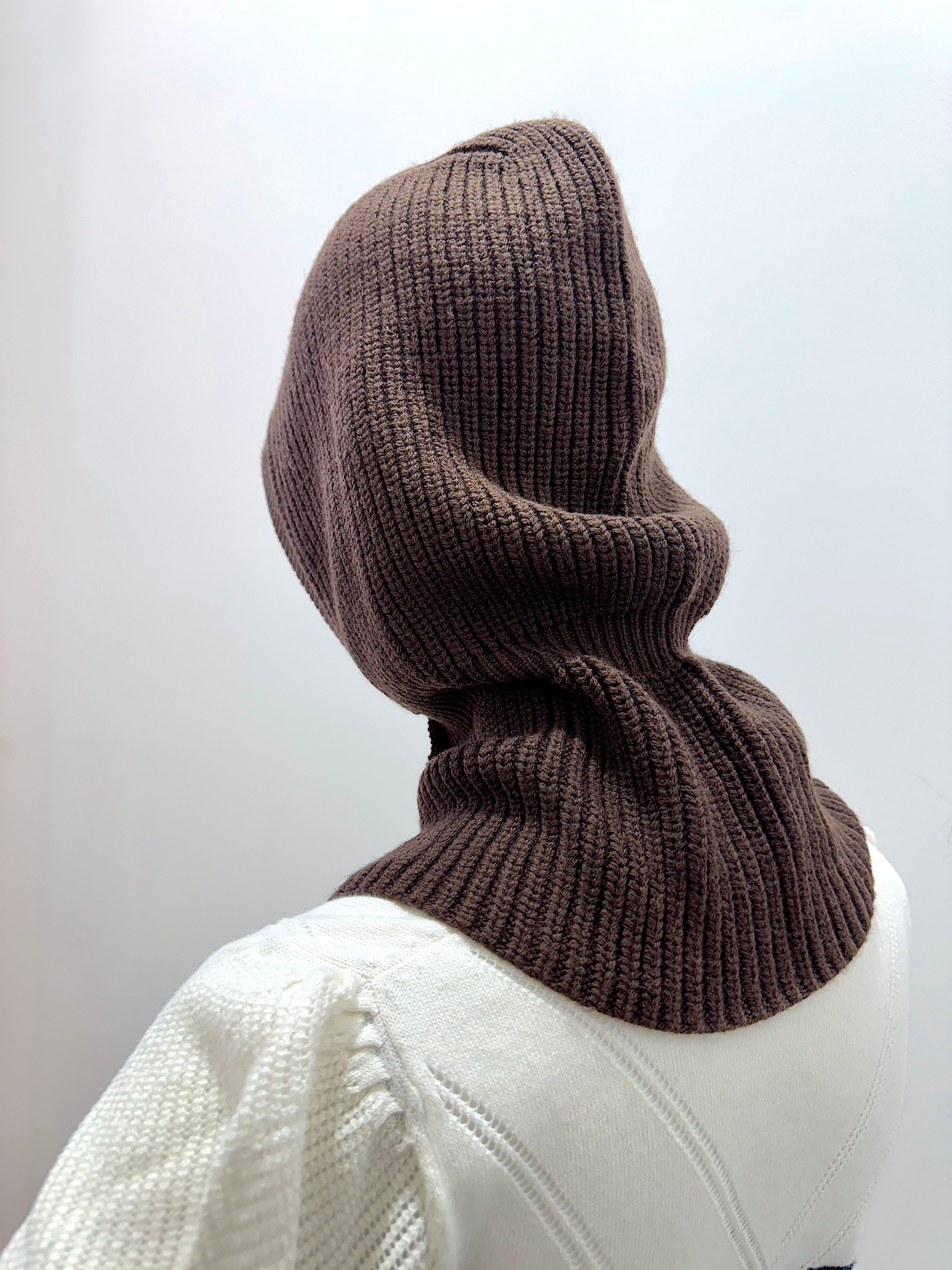 Repeat Merinowool Knitted Cap - Chocolate