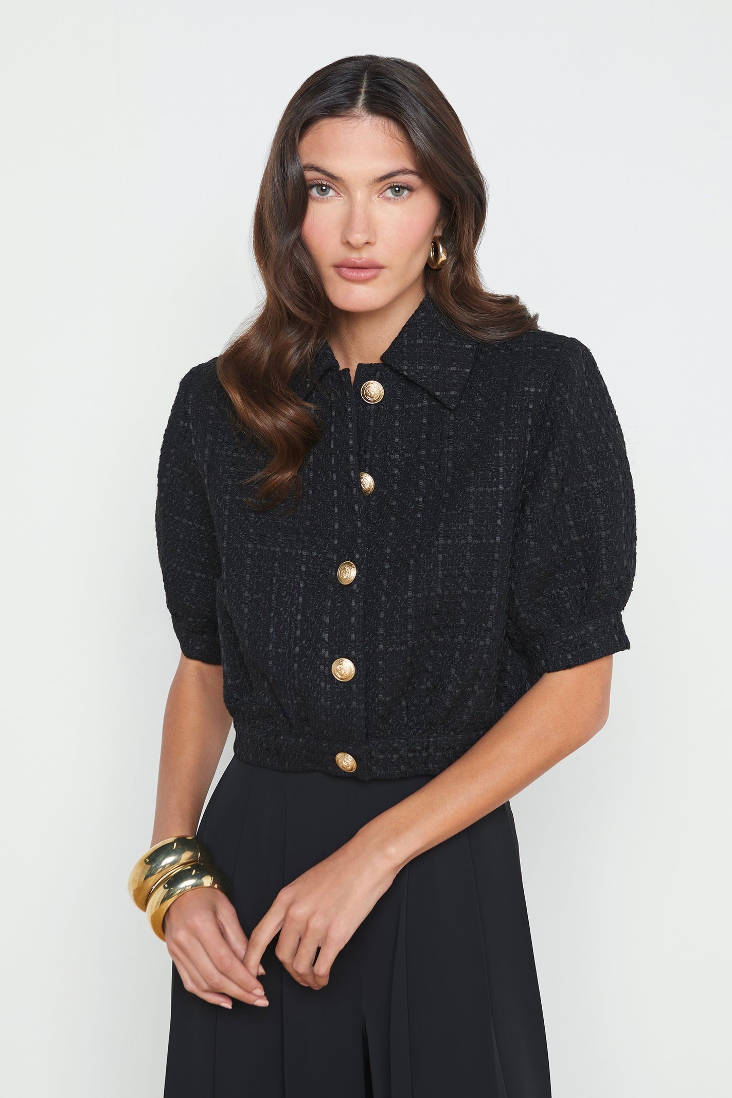 L'Agence Cove Crop Tweed Jacket – Très Chic