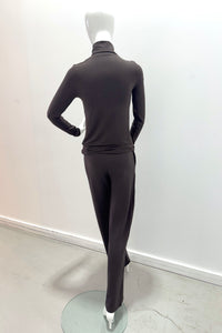Majestic Filatures Soft Touch Long-Sleeve Turtleneck Chocolate Mousse