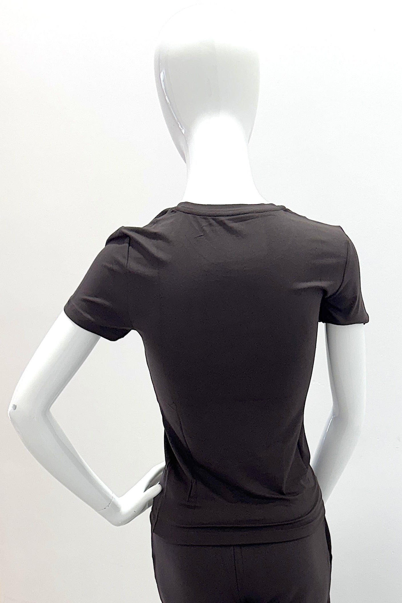 Majestic Filatures Soft-Touch Short-Sleeve Crewneck - Chocolate Mousse