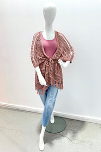 Twinset Twinset Crochet Knit Poncho - Sabbia