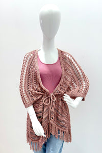 Twinset Twinset Crochet Knit Poncho - Sabbia