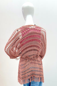 Twinset Twinset Crochet Knit Poncho - Sabbia