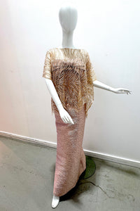 Tres Chic Beaded Cape - Blush