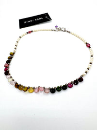 Ricki Goldstein Necklace - Pearl/Precious Stone